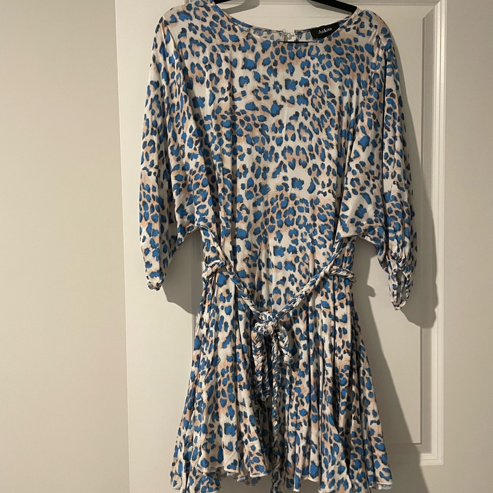 NWT Vici Blue Leopard Dress